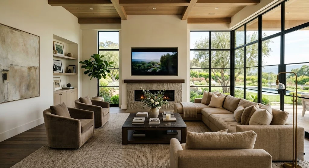 Kobe Bryant House elegant luxury living room