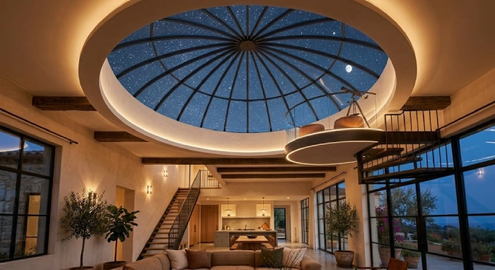 Pat Sajak House Glass Dome Rooms