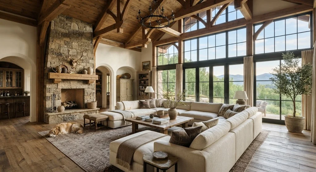 Artist's impression of spacious luxury family living room